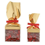 Clear / Gold Foil Top Candy Box - (Cube) 2 x 2 x 2"