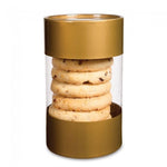 Gold Band / Clear - Candy Tube - 2-3/4 (Dia) x 4-1/2" (H)