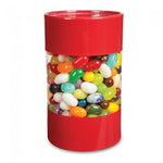 Red Band / Clear - Candy Tube - 2-3/4 (Dia) x 4-1/2" (H)