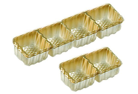 Gold - Candy Tray - (2 pc.) 3-1/2 x 2-1/8"