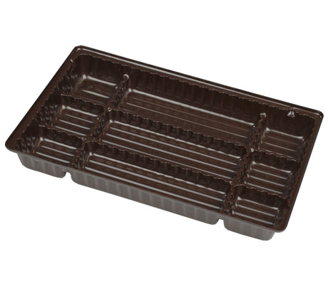 Brown - Candy Tray - (1/2 lb & 1 lb) 8-1/8 x 5-1/4"  (Use two trays for 1 lb box)
