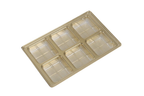 Gold - Candy Tray - (1/2 lb & 1 lb) 8-1/8 x 5-1/4"  (Use two trays for 1 lb box)