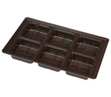Brown - Candy Tray - (1/2 lb & 1 lb) 8-1/8 x 5-1/4"  (Use two trays for 1 lb box)