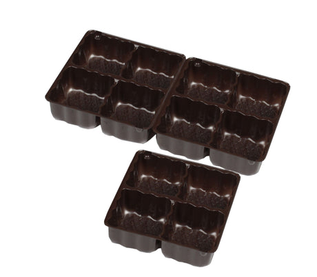 Brown - Candy Tray - (1/8 lb & 1/4 lb) 6-1/2 x 3-1/2"