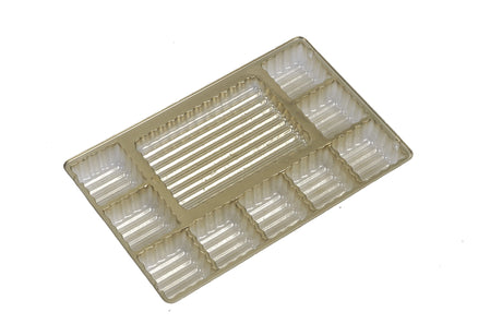 Gold - Candy Tray - (1/2 lb & 1 lb) 8-1/8 x 5-1/4"  (Use two trays for 1 lb box)