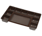 Brown - Candy Tray - (1/2 lb & 1 lb) 8-1/8 x 5-1/4"  (Use two trays for 1 lb box)