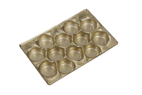Gold - Candy Tray - (1/2 lb & 1 lb) 8-1/8 x 5-1/4"  (Use two trays for 1 lb box)