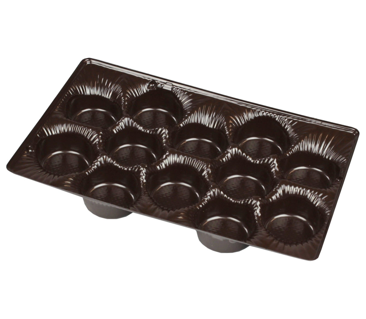 Brown - Candy Tray - (1/2 lb & 1 lb) 8-1/8 x 5-1/4"  (Use two trays for 1 lb box)