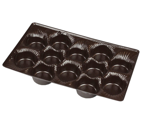 Brown - Candy Tray - (1/2 lb & 1 lb) 8-1/8 x 5-1/4"  (Use two trays for 1 lb box)