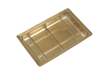 Gold - Candy Tray - (1/2 lb & 1 lb) 8-1/8 x 5-1/4"  (Use two trays for 1 lb box)