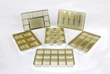 Gold - Candy Tray - (1/2 lb & 1 lb) 8-1/8 x 5-1/4"  (Use two trays for 1 lb box)