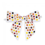Fall Dots - Bow with Twist Tie - 3-1/2" Width Bow - 4" Twist Tie