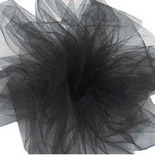 Black - Tulle - 6" x 25 Yards