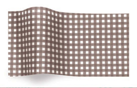 Gray Gingham on White - Tissue - Ream - 20 x 30"