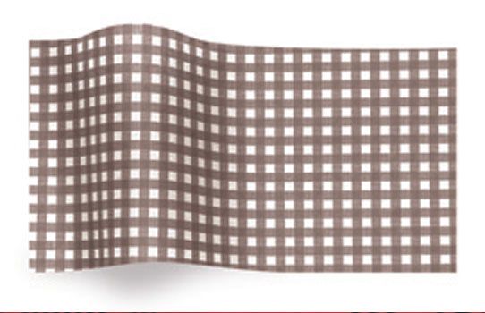 Gray Gingham on White - Tissue - Ream - 20 x 30"