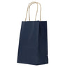 Matte Kraft Navy - Matte Shopping Bags - 5-1/4 x 3-1/4 x 8-3/8"