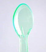 Green - Transparent Taster Spoon - 3 (Handle) x 13/16" (Width)
