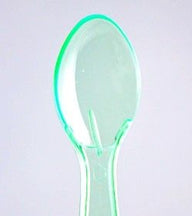 Green - Transparent Taster Spoon - 3 (Handle) x 13/16" (Width)