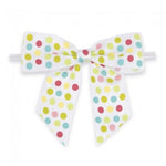 Spring Dots - Bow with Twist Tie - 3-1/2" Width Bow - 4" Twist Tie