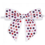 Valentine Dots - Bow with Twist Tie - 3-1/2" Width Bow - 4" Twist Tie