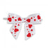 White/Red Valentine - Bow with Twist Tie - 3-1/2" Width Bow - 4" Twist Tie