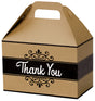 Thank You Kraft Stripes - Gable Box - 8-1/2 x 5 x 5-1/2"