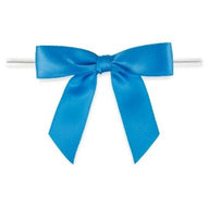 Island Blue - Bow with Twist Tie - 2-3/4" Width Bow - 4" Twist Tie