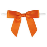 Orange - Bow with Twist Tie - 2-3/4" Width Bow - 4" Twist Tie