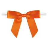 Orange - Bow with Twist Tie - 2-3/4" Width Bow - 4" Twist Tie