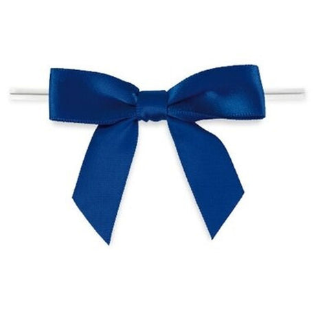 Royal Blue - Bow with Twist Tie - 2-3/4" Width Bow - 4" Twist Tie