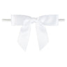 White - Bow with Twist Tie - 2-3/4" Width Bow - 4" Twist Tie