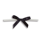 Black - Bow with Twist Tie - 1-5/8" Width Bow - 3" Twist Tie
