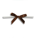 Brown - Bow with Twist Tie - 1-5/8" Width Bow - 3" Twist Tie