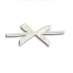 Cream - Bow with Twist Tie - 1-5/8" Width Bow - 3" Twist Tie
