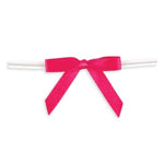 Hot Pink - Bow with Twist Tie - 1-5/8" Width Bow - 3" Twist Tie