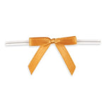 Old Gold - Bow with Twist Tie - 1-5/8" Width Bow - 3" Twist Tie