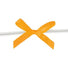 Orange - Bow with Twist Tie - 1-5/8" Width Bow - 3" Twist Tie