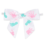 Baby - Bow with Twist Tie - 3-1/2" Width Bow - 4" Twist Tie