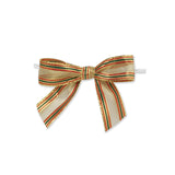 Xmas Metallic - Bow with Twist Tie - 3-1/2" Width Bow - 4" Twist Tie