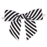 Black/White Diagonal Stripe - Bow with Twist Tie - 3-1/2" Width Bow - 4" Twist Tie