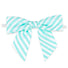 Blue/White Diagonal Stripe - Bow with Twist Tie - 3-1/2" Width Bow - 4" Twist Tie