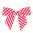 Red/White Diagonal Stripe - Bow with Twist Tie - 3-1/2" Width Bow - 4" Twist Tie
