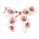 Flower - Bow with Twist Tie - 3-1/2" Width Bow - 4" Twist Tie