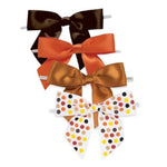 Fall (Brown / Orange / Rust) - Bow with Twist Tie - 3-1/2" Width Bow - 4" Twist Tie