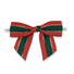 Grosgrain Christmas - Bow with Twist Tie - 3-1/2" Width Bow - 4" Twist Tie