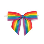Rainbow - Bow with Twist Tie - 3-1/2" Width Bow - 4" Twist Tie