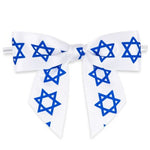 Star of David - Bow with Twist Tie - 3-1/2" Width Bow - 4" Twist Tie