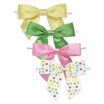 Spring (Lemon / Kiwi / Pink) - Bow with Twist Tie - 3-1/2" Width Bow - 4" Twist Tie