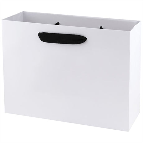 Uptown Black Tie - Twill Ribbon Handle Gift Bag - 13 x 5 x 10"