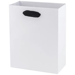 Uptown Black Tie - Twill Ribbon Handle Gift Bag - 8 x 4 x 10"